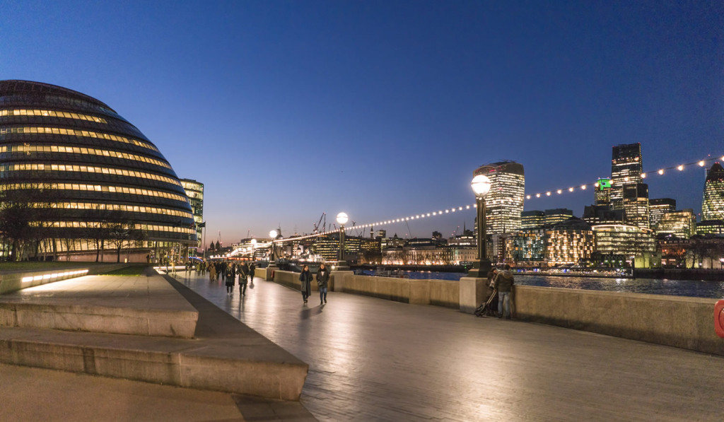 Night view of South Bank and City Hall, London City Mortgages