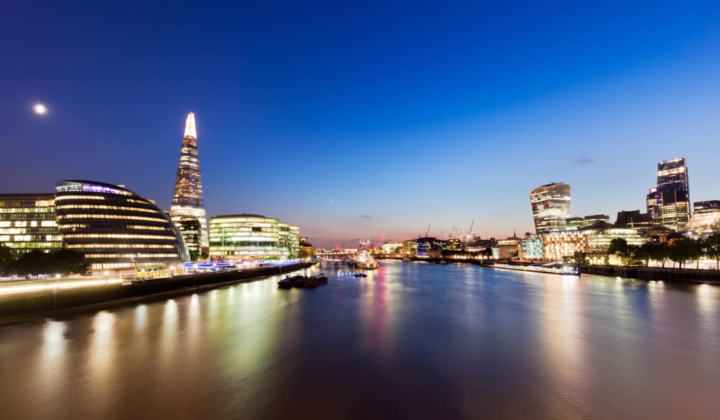 Night view of Thames, Shard and City Hall, London City Mortgages