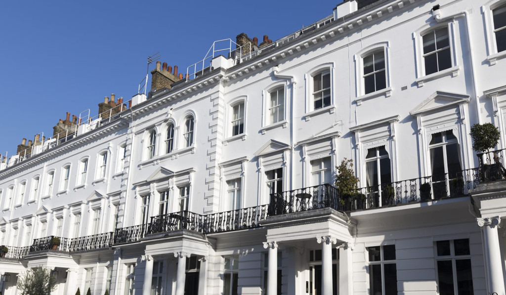 Georgian stucco property apartments London City Mortgages