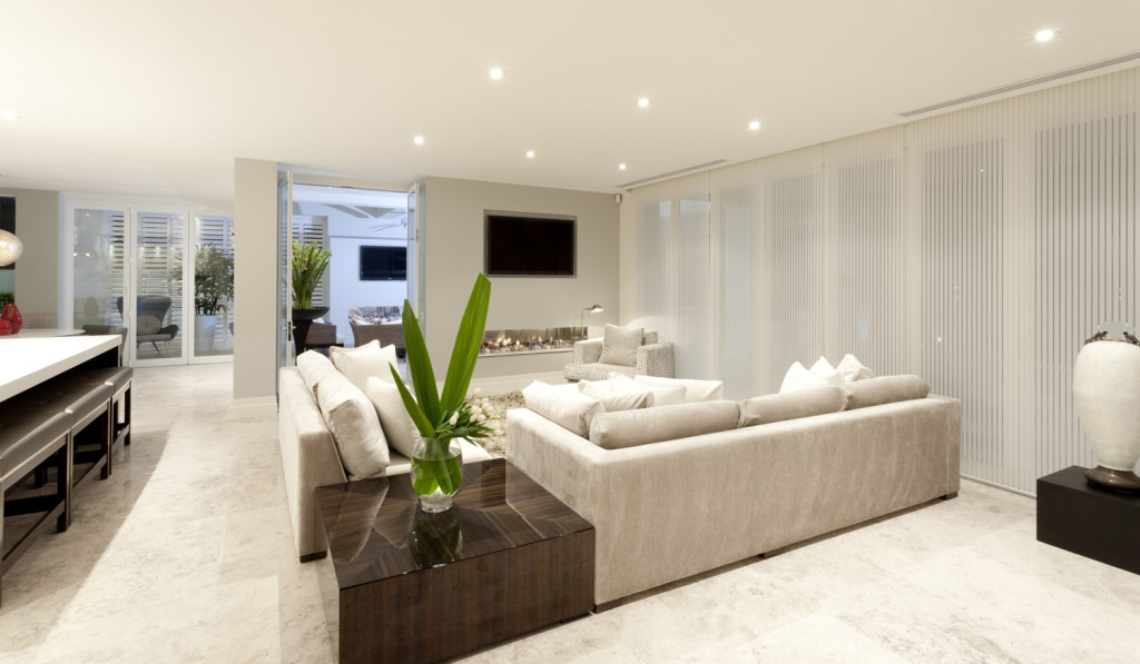 Luxury white livingroom wide open fire London City Mortgages