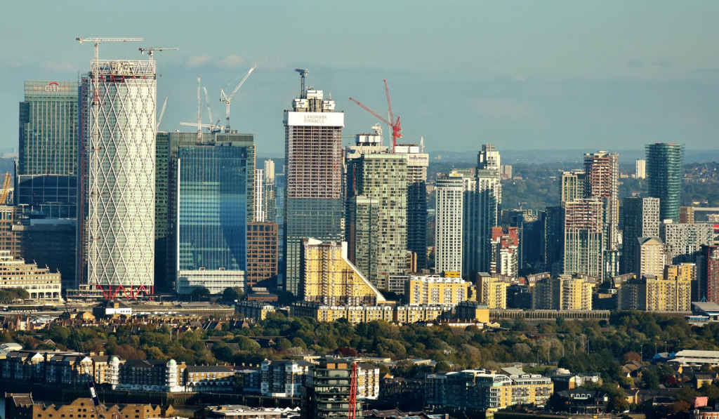 Panoramic view Canary Wharf apartments London City Mortgages