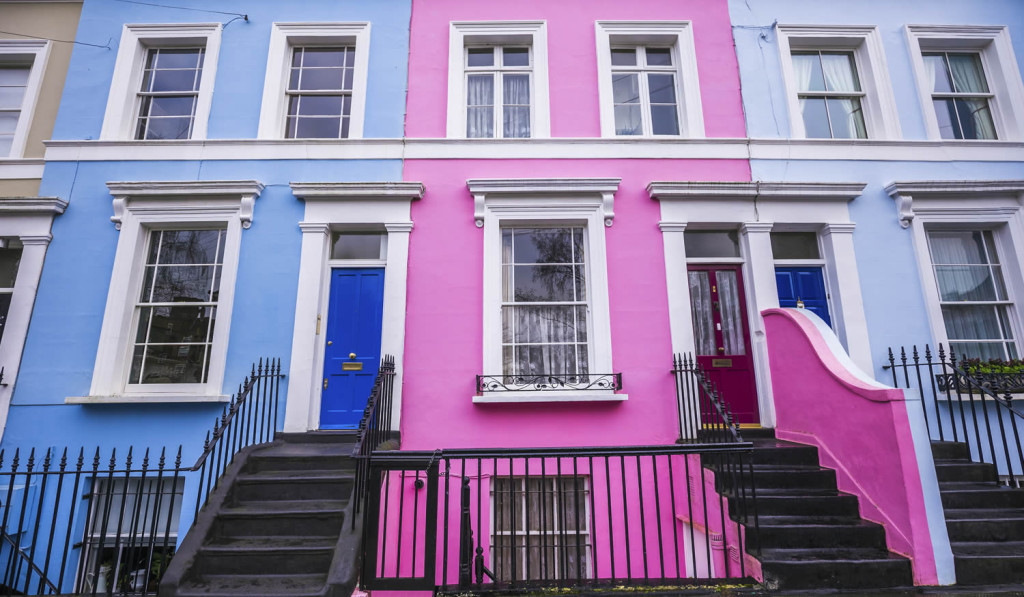 Spacious colourful townhouses central London City Mortgages