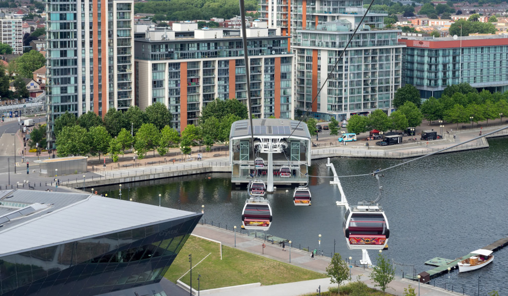 Thames river cable car Royal Docks London City Mortgages